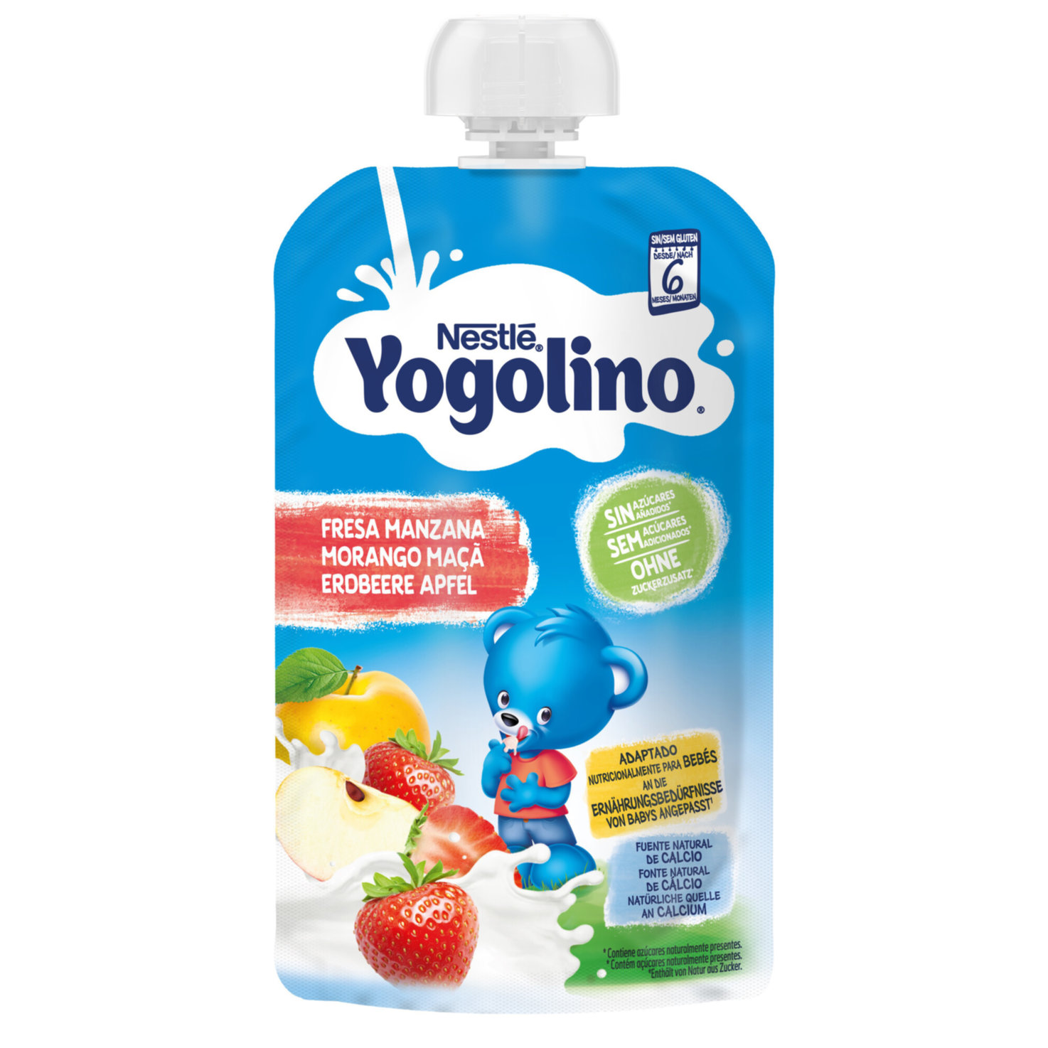 Nestlé Yogolino Quetschbeutel Erdbeere & Apfel 6+ Monate