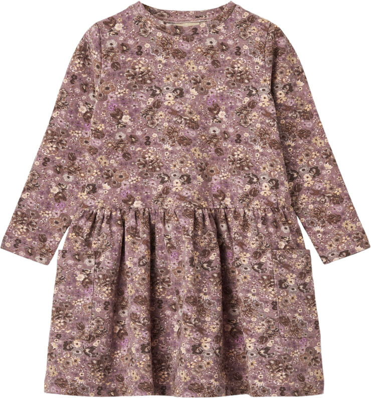 Wheat Jersey Kjole Bessie Lavender flowers