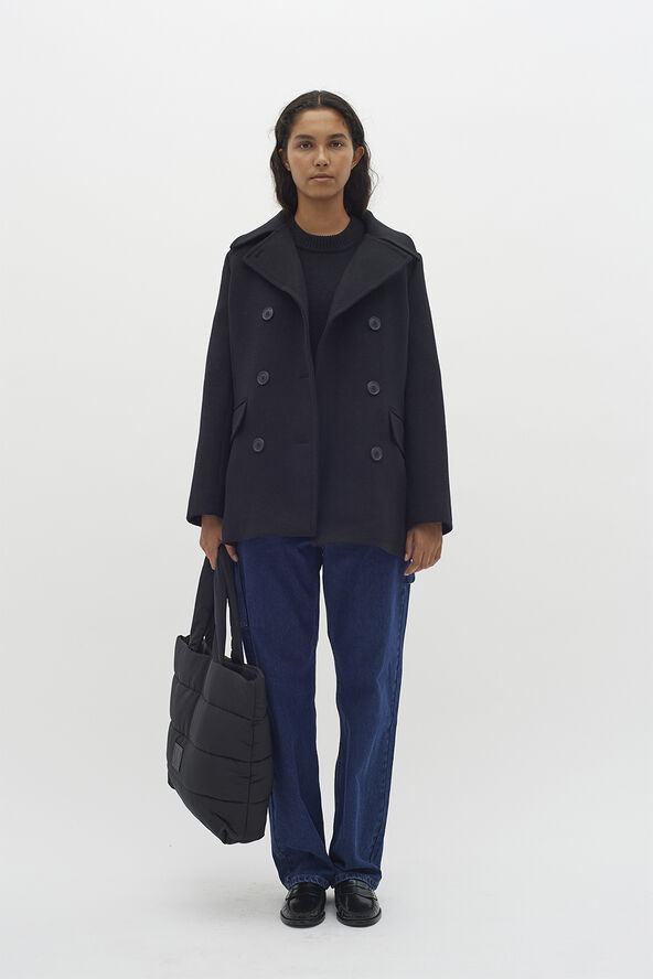 InWear PerryIW Sailor Uldfrakke Black