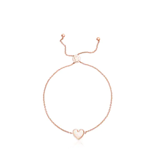 Pulseira Areia com banho de ouro rosa 18k sobre prata e pérolas