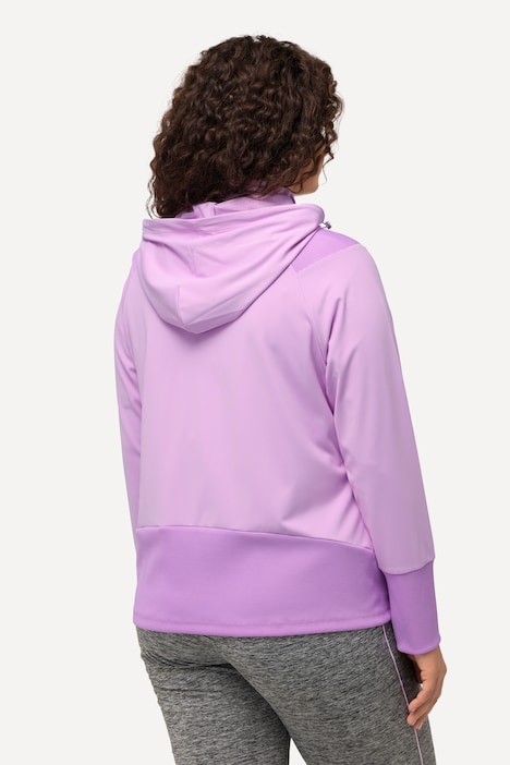 Funktions-Sweatjacke, antibakteriell, Rippbund, Langarm