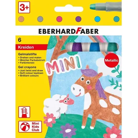Eberhard Faber Mini Kids Club Gelmalstifte Metallic 6 Stück
