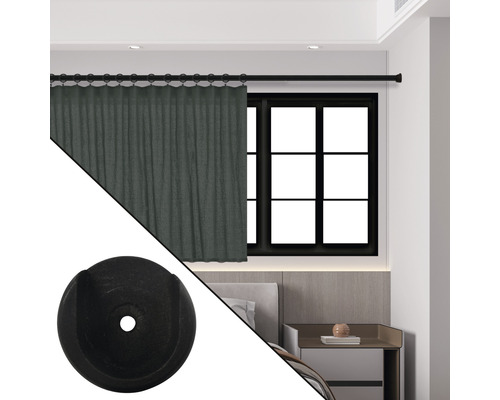 Wandbeugels voor Love Autrement Black Line, zwart, Ø 28 mm, 2 st.