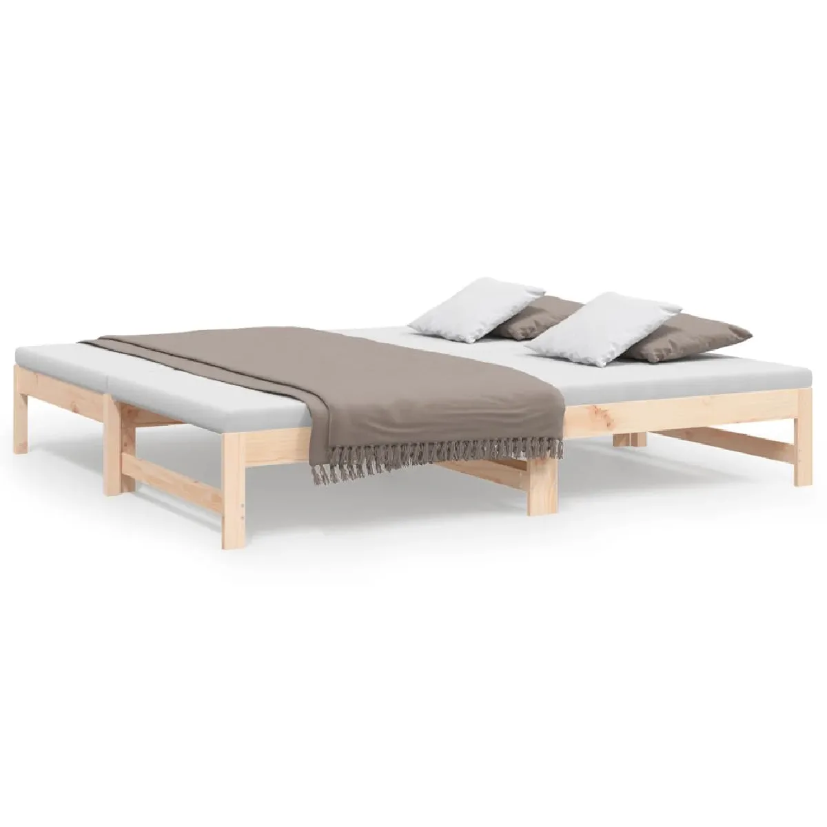 vidaXL Lit coulissant 90x190 cm Bois de pin Massif