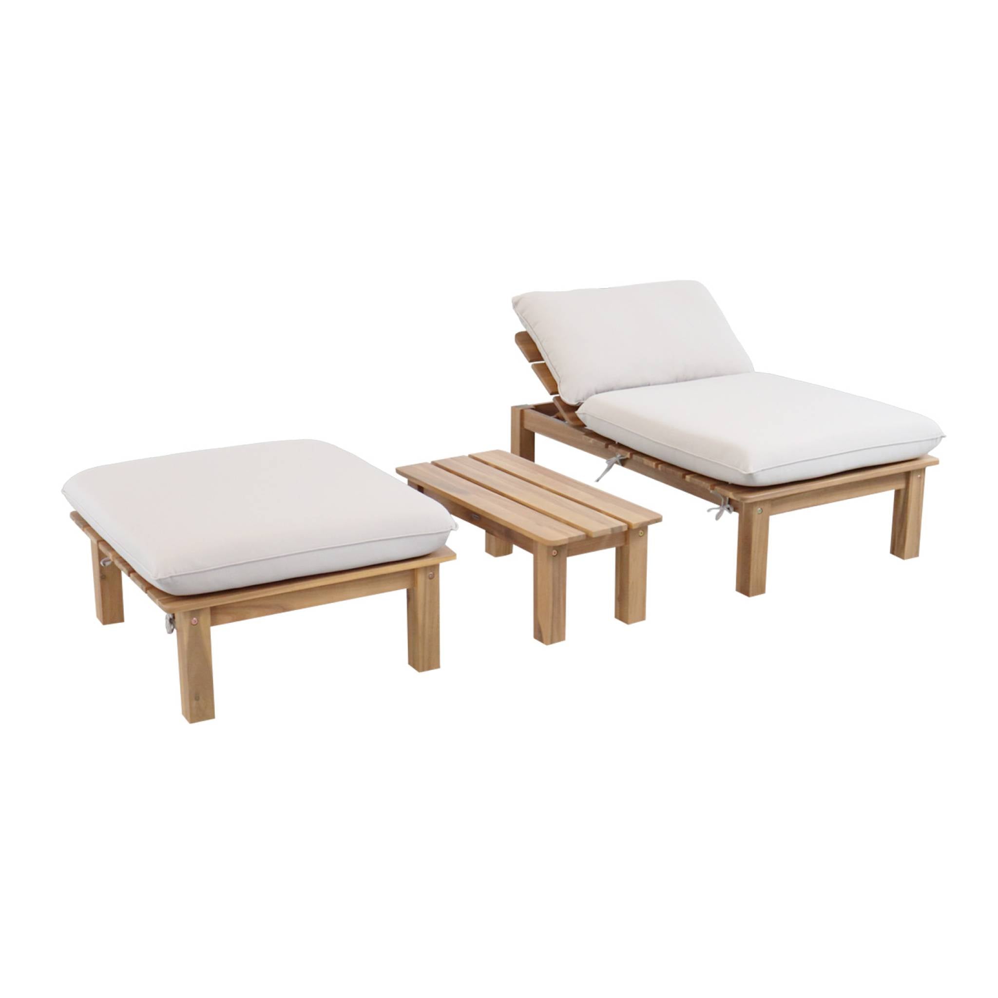 sweeek - Modulaire ligstoel meerdere posities en tafeltje