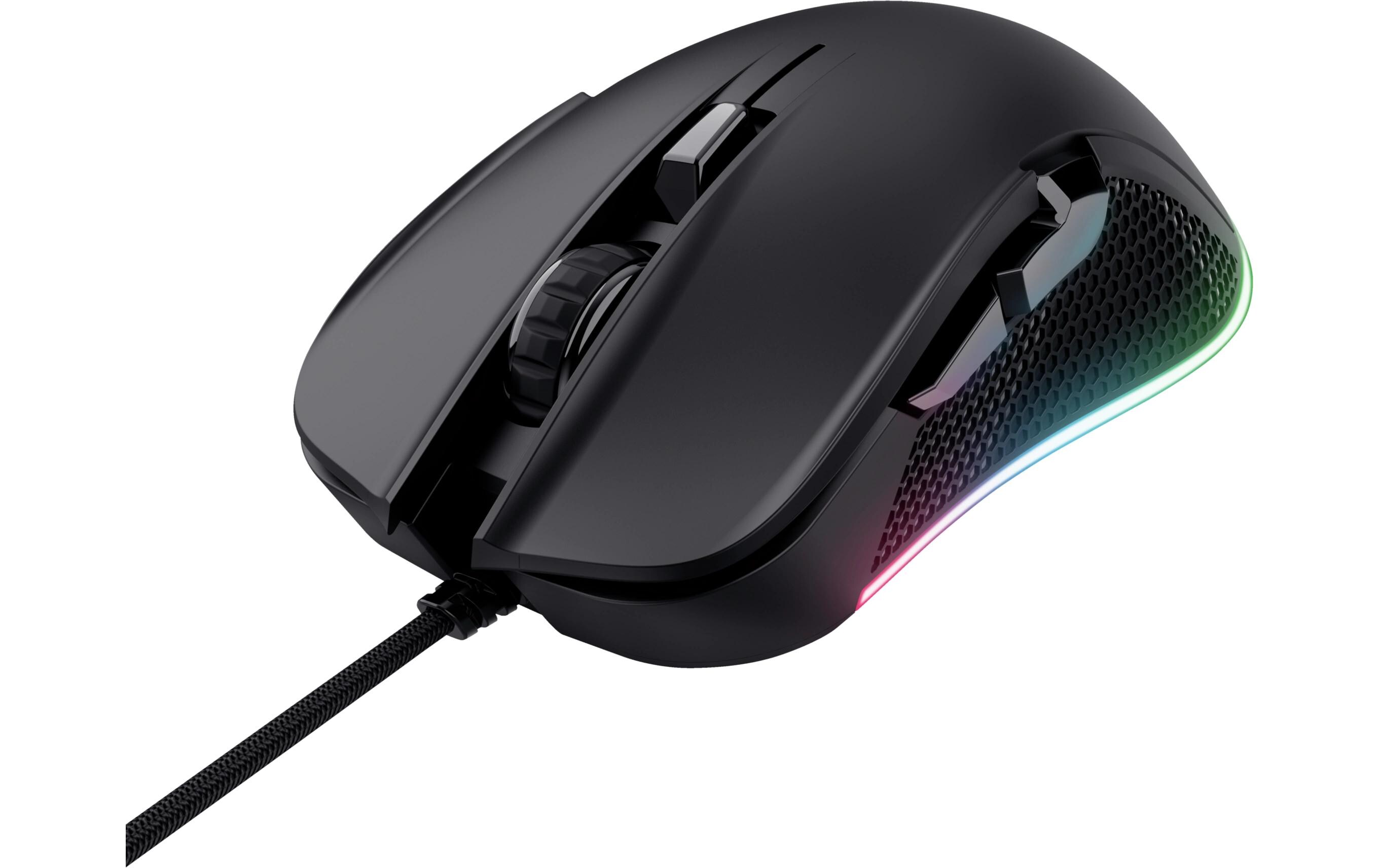 Gaming-Maus GXT922 Ybar SchwarzGaming-Maus mit 7200 dpi Auflösung und vollständiger RGB-LED-Beleuchtung