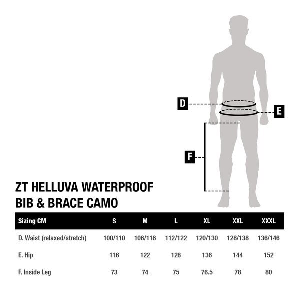 Salopette Nash ZT Helluva Waterproof Bib and Brace Camo