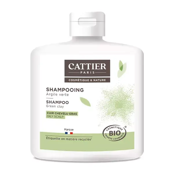Shampoo de argila verde orgânica Cattier 250ml