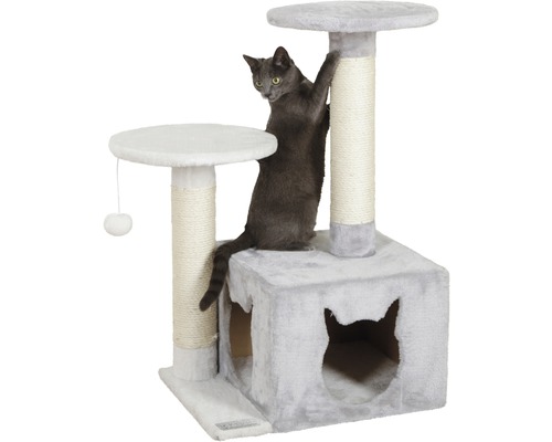 Saffier licht kattenboom 50x38x80 cm grijs