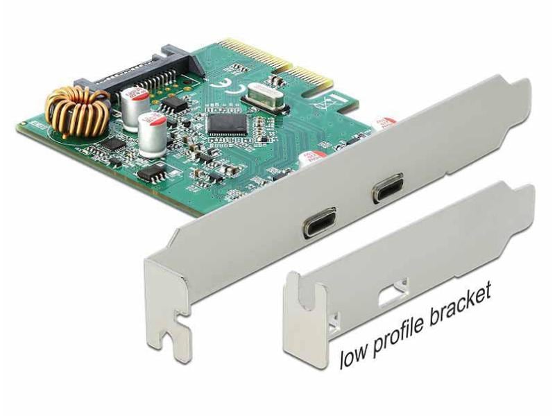 Delock PCI-Express-Karte 90397 USB 3.1 Gen2 - 2x Type-C PCIe-Schnittstellenkarte