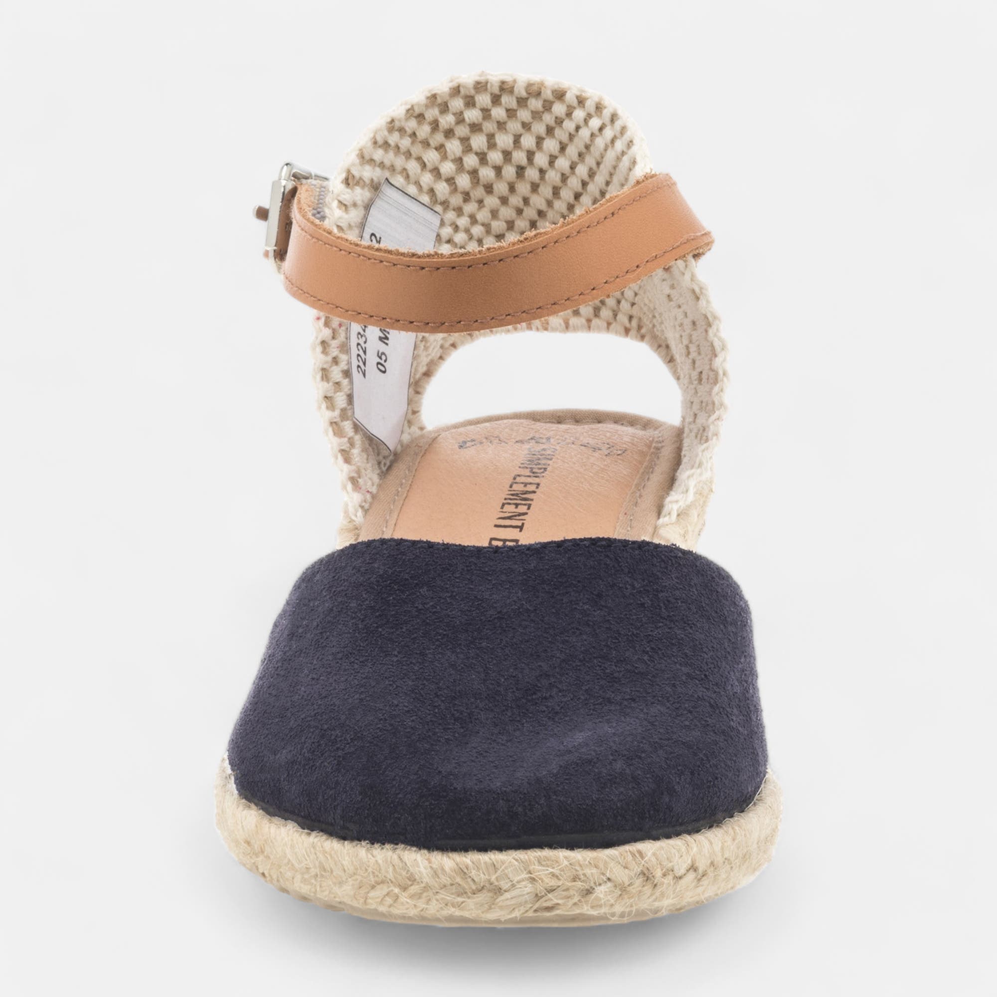 Espadrilles Femme en cuir bleu marine