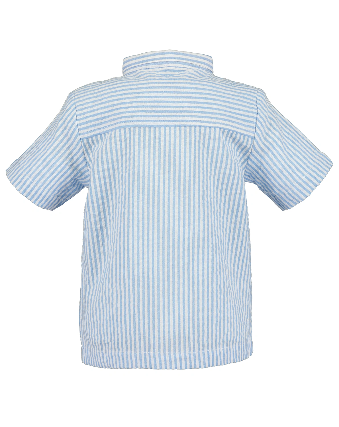 Kurzarm-Hemd STRIPES in hellblau/weiß