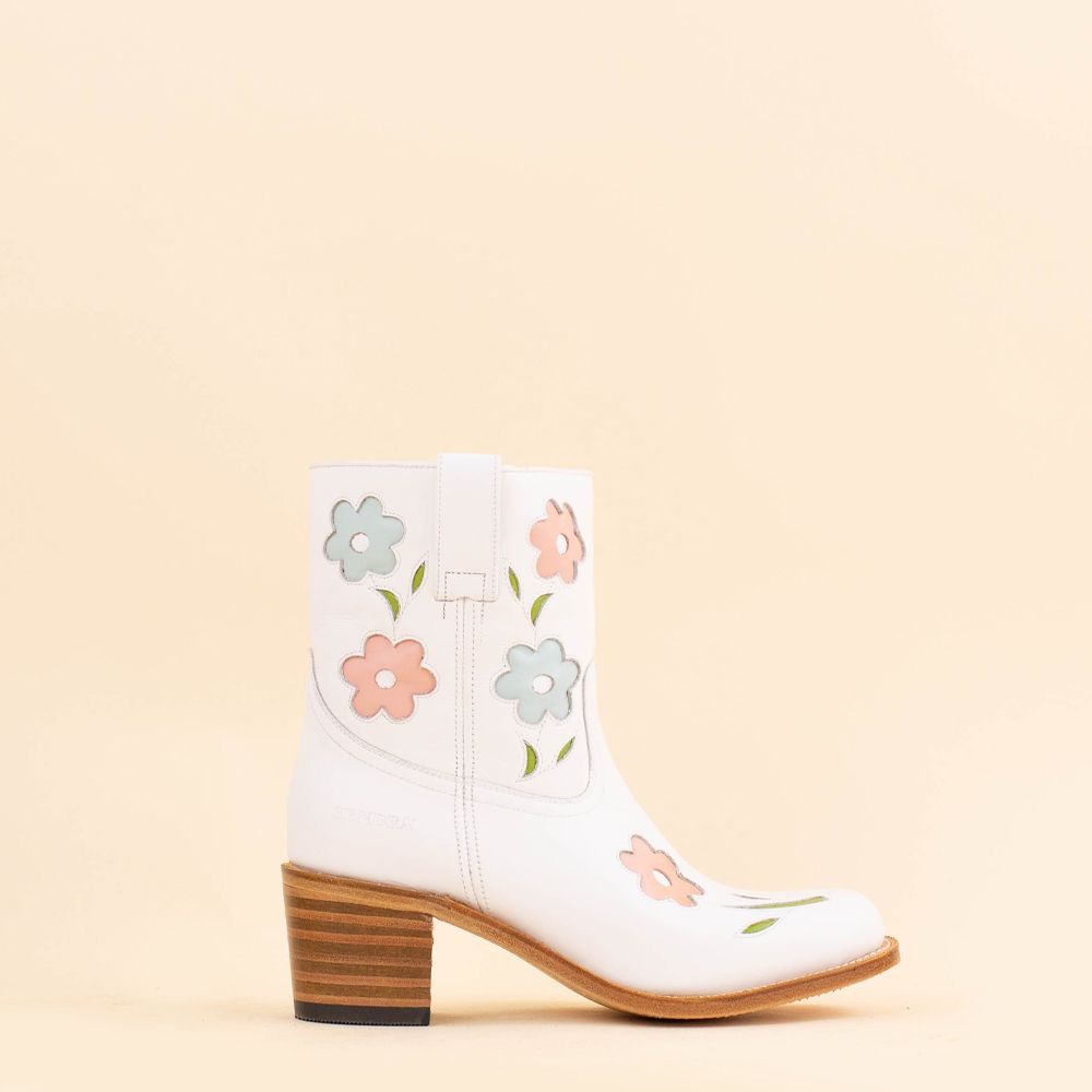 Sendra flower boots 9674 wit