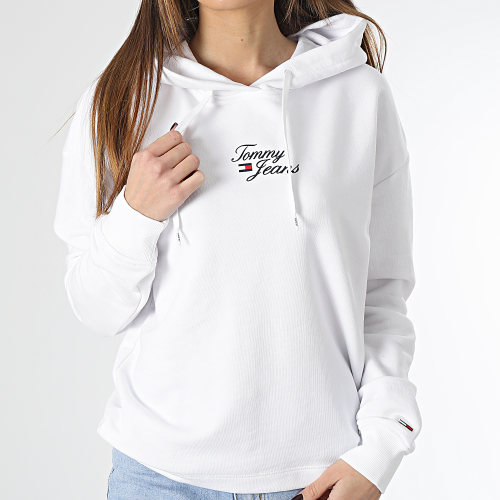 Sweat Capuche Femme Essential Logo 5410 Blanc