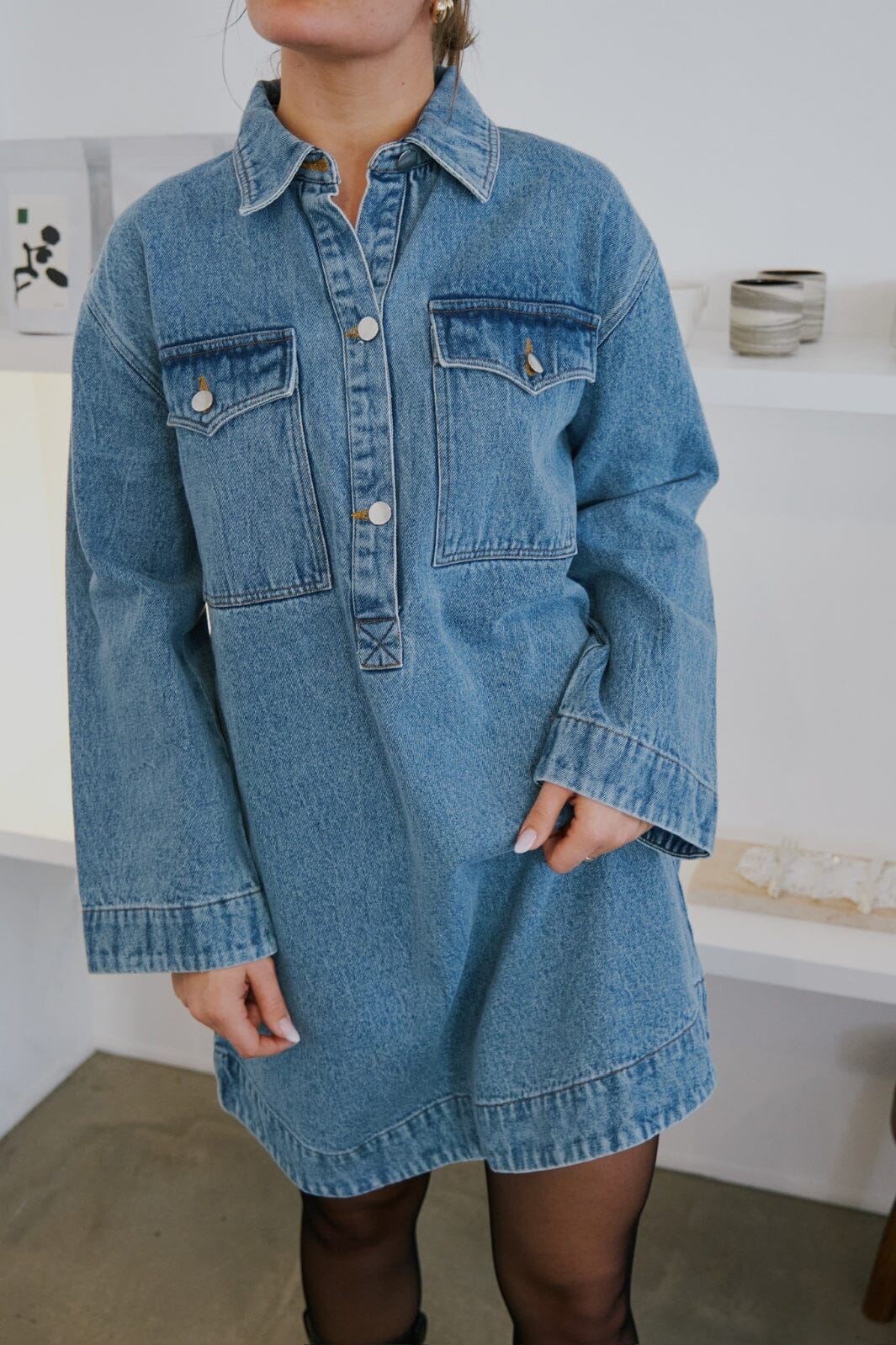 Neo Noir Paras Denim Dress