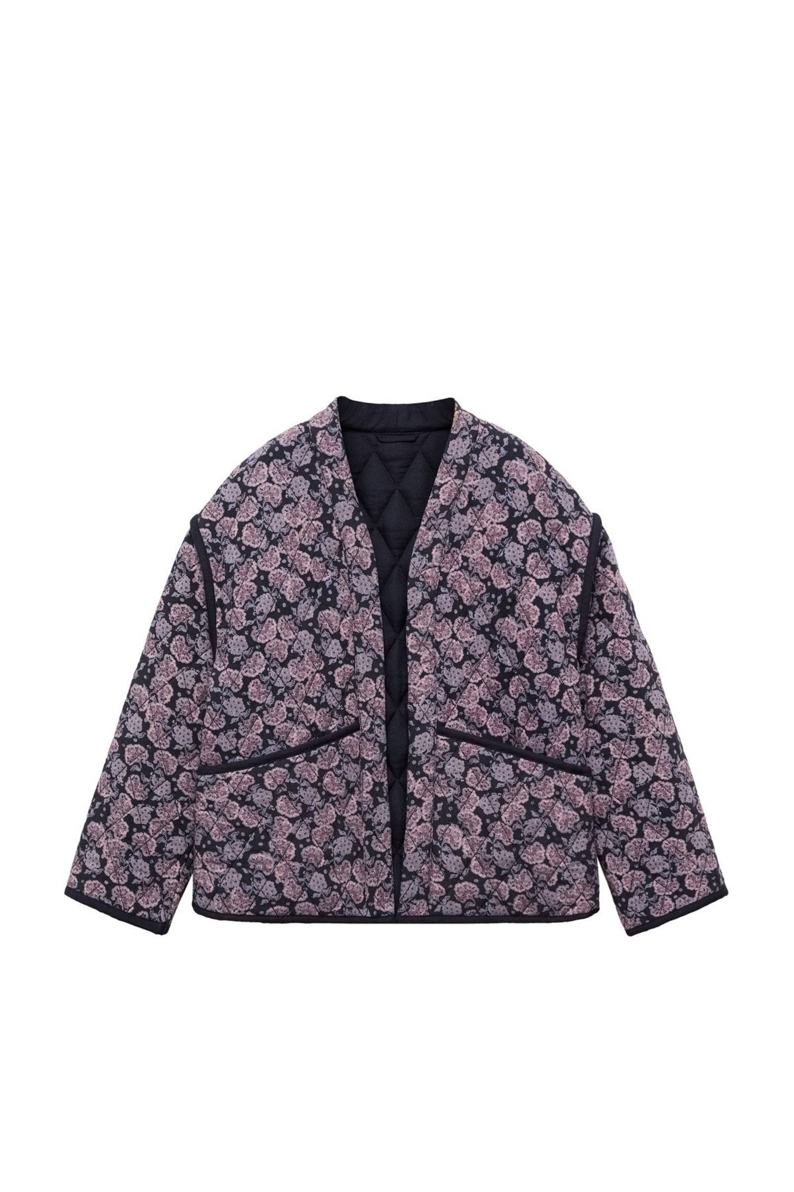 Mango Kids blazer met all over print paars