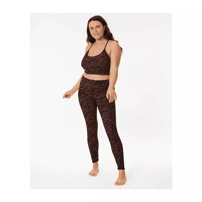 Pantalon femme RIPCURL Mirage Sun Tribe Rib Legging Brown
