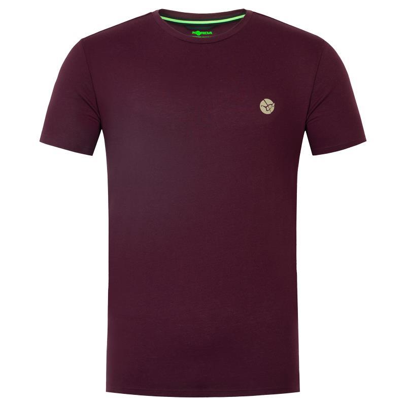 Tee Shirt Manches Courtes Homme Korda Le Split Tee - Burgundy