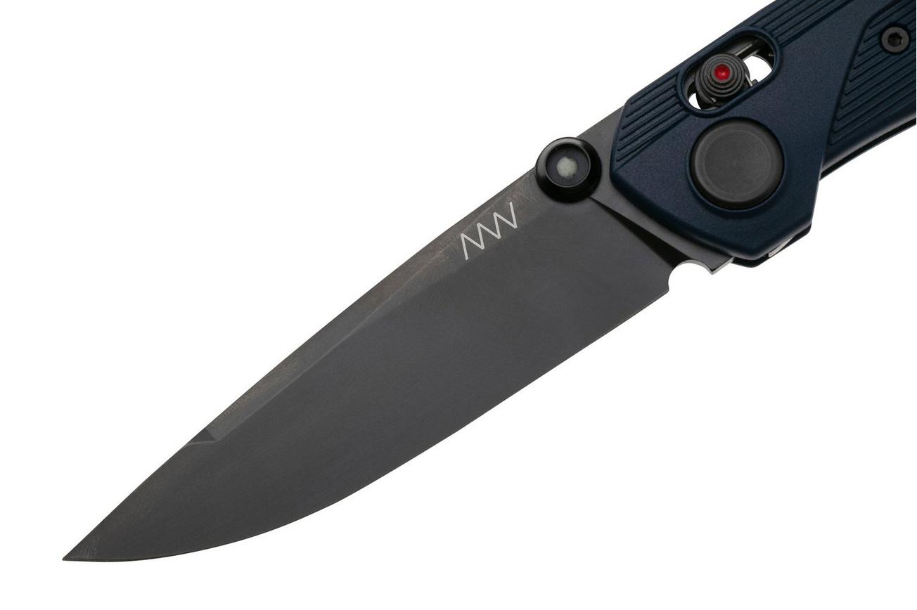 ANV Knives A100 BB, DLC Elmax, Alock, GRN Blue, A100-017, zakmes