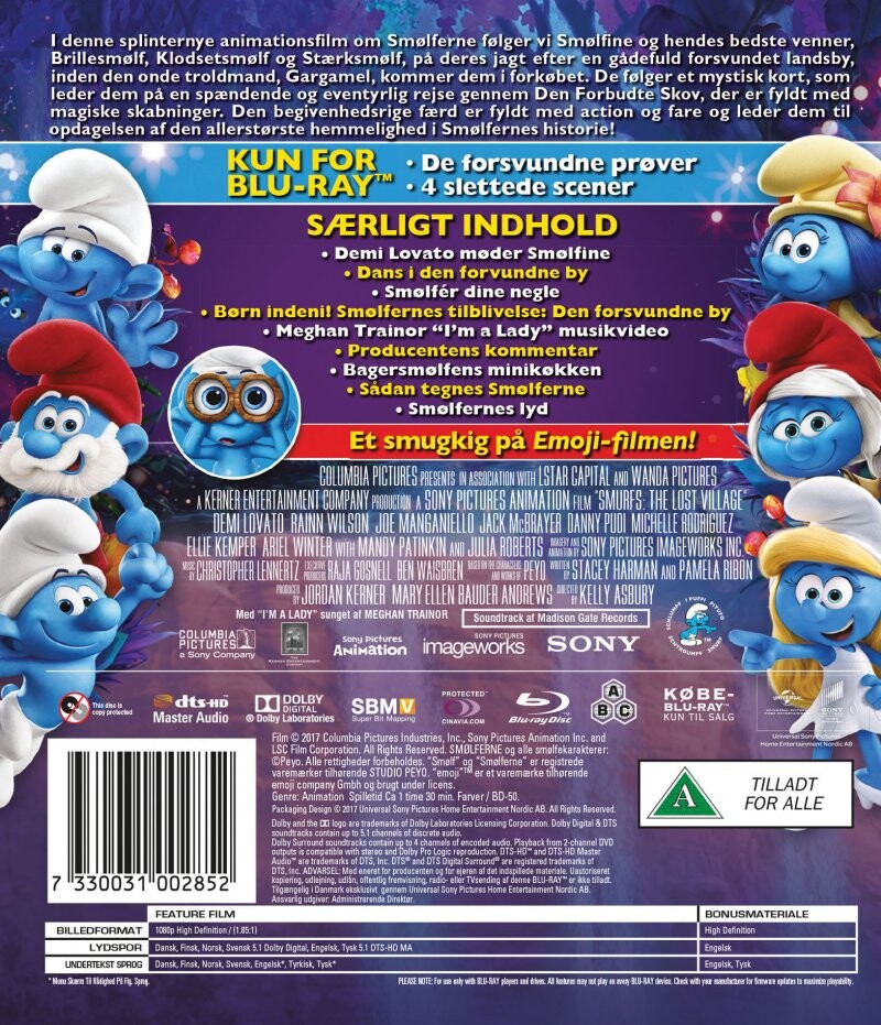 Smølferne - Den Hemmelige Landsby - Blu-Ray