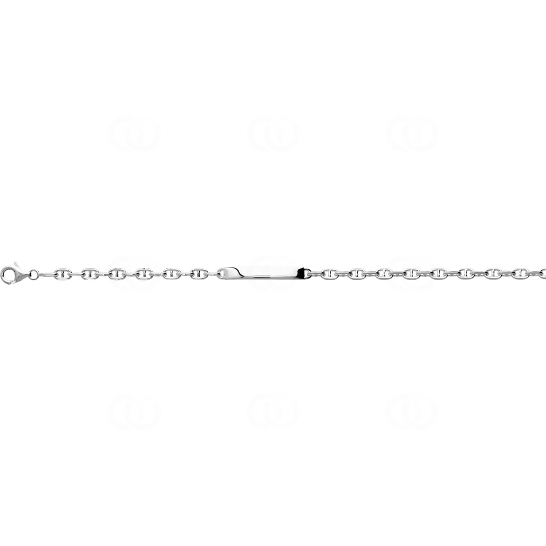 Gravurarmband Stäbchenpanzer 925 Silber rhodiniert 4.9mm