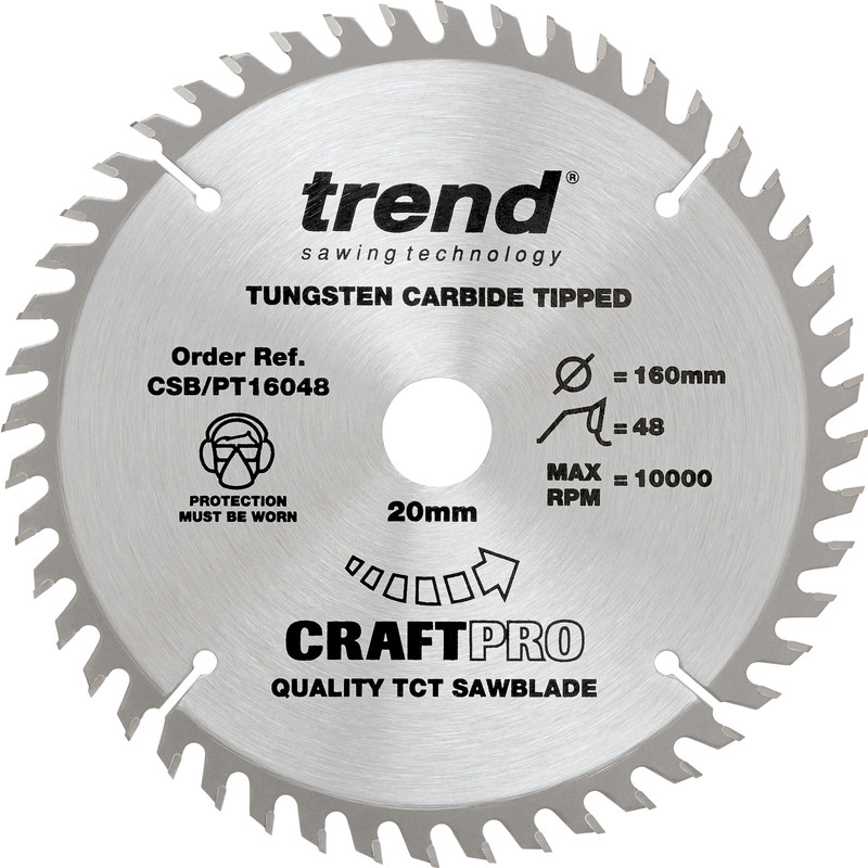 Trend PT cirkelzaagblad 160x20x2,2mm 48T