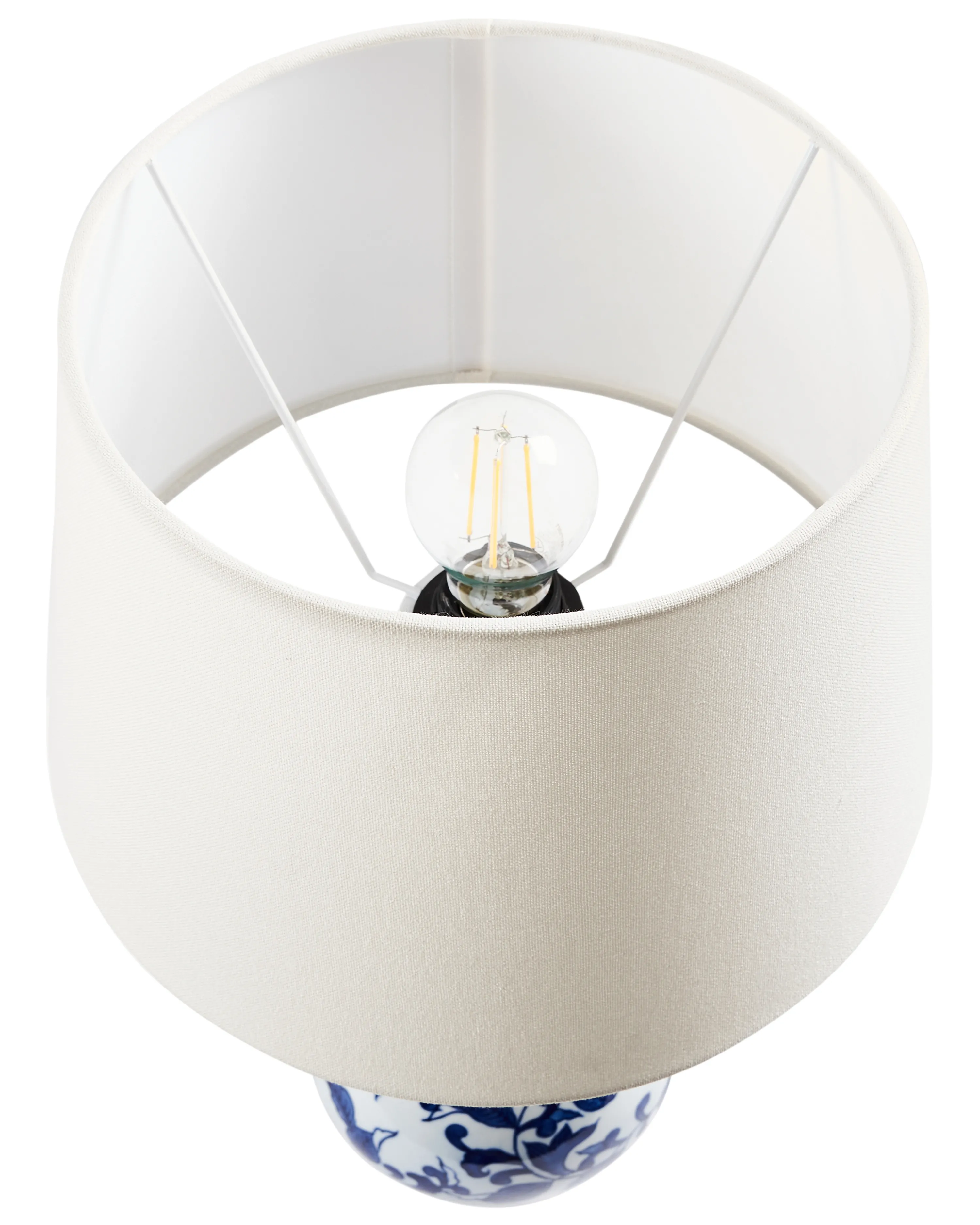 Tafellamp CARMEN Porselein Wit/blauw