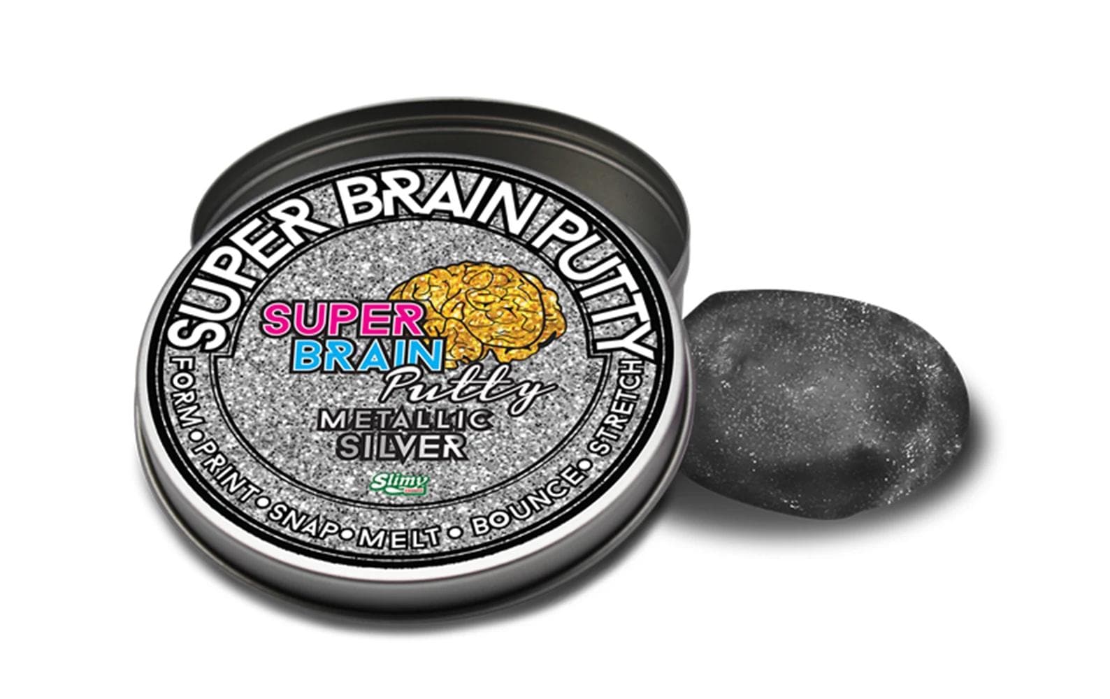 Knetmasse Slimy Super Brain Putty Metallic, assortiert, 75 gWiederverwendbare Knetmasse