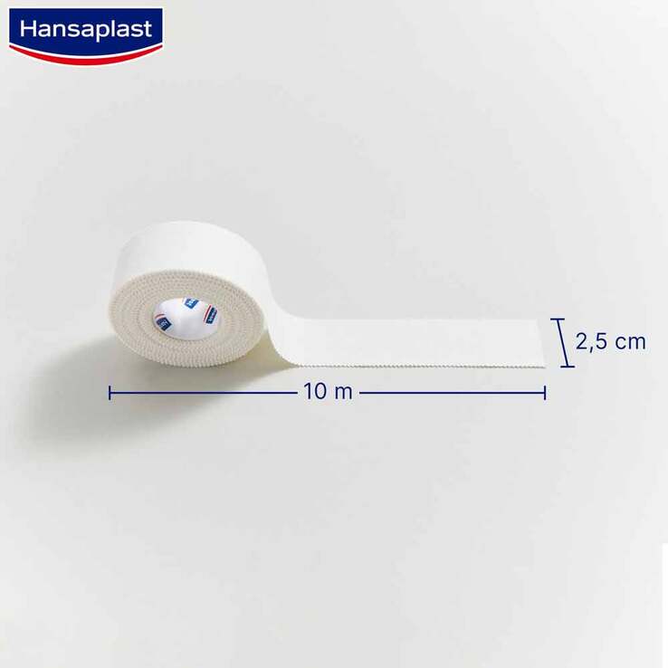 Hansaplast robustes Sporttape 2,5 cmx10 m weiß, 1 St