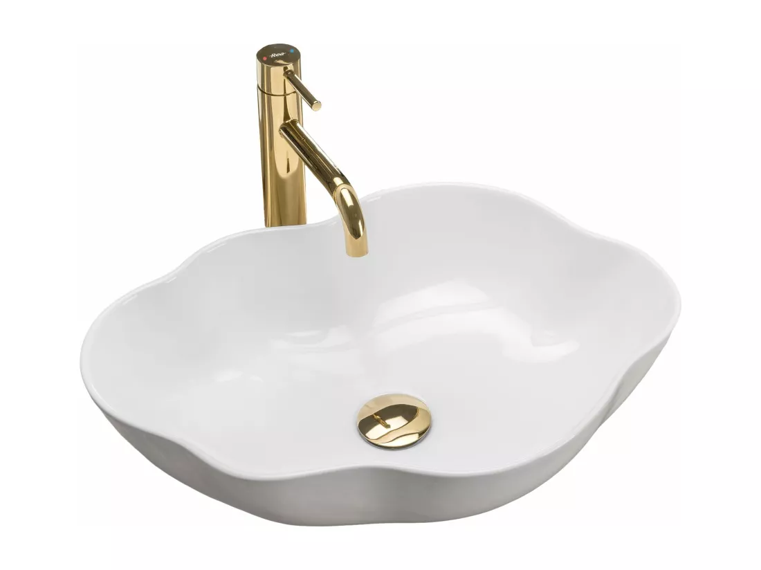 Vasque À Poser Rea Pearl White