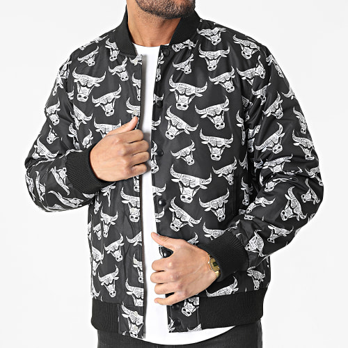Veste Bomber NBA Chicago Bulls AOP 12893178 Noir Blanc