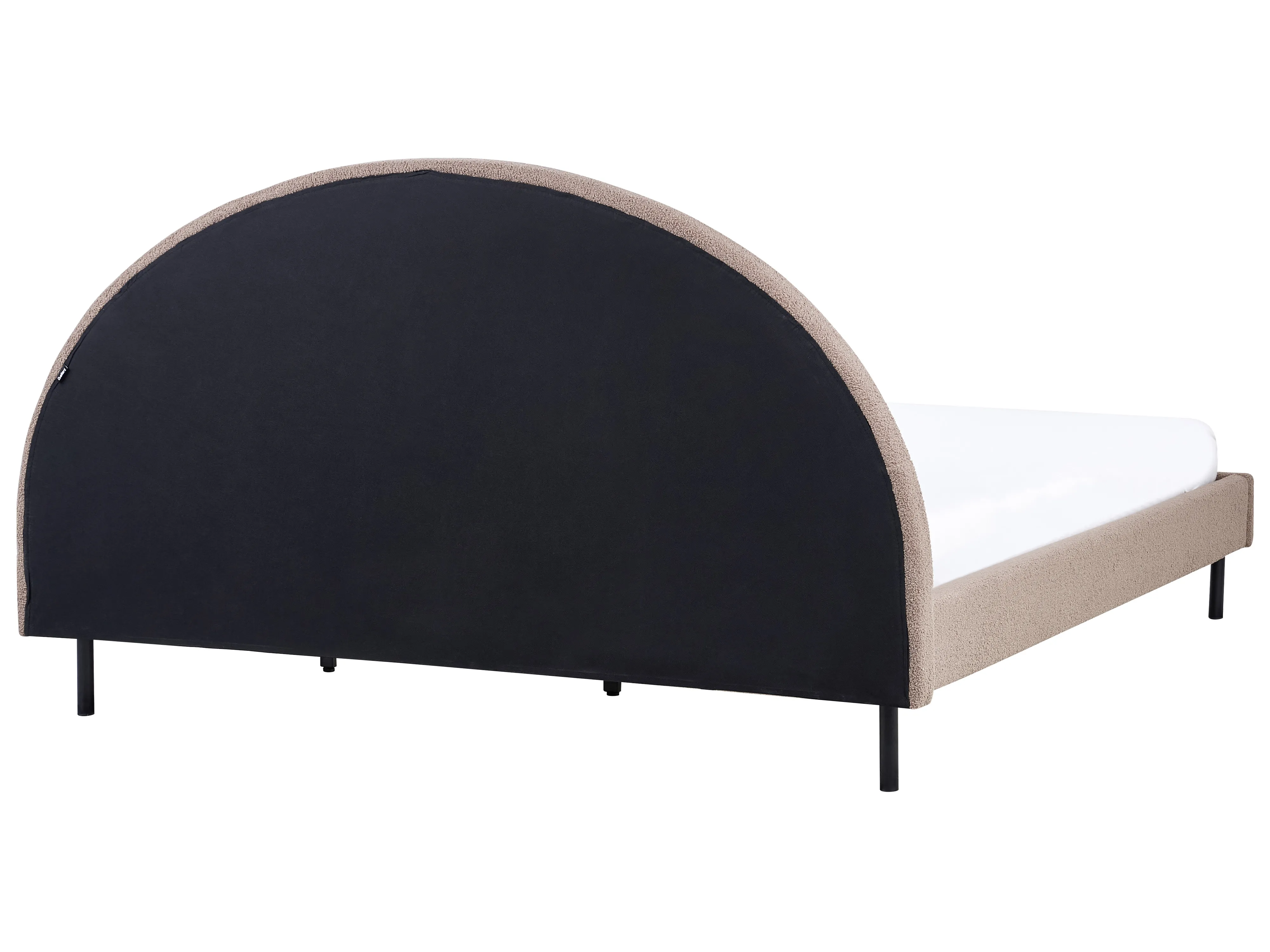 Bed Bouclé MARGUT 180 x 200 cm Taupe