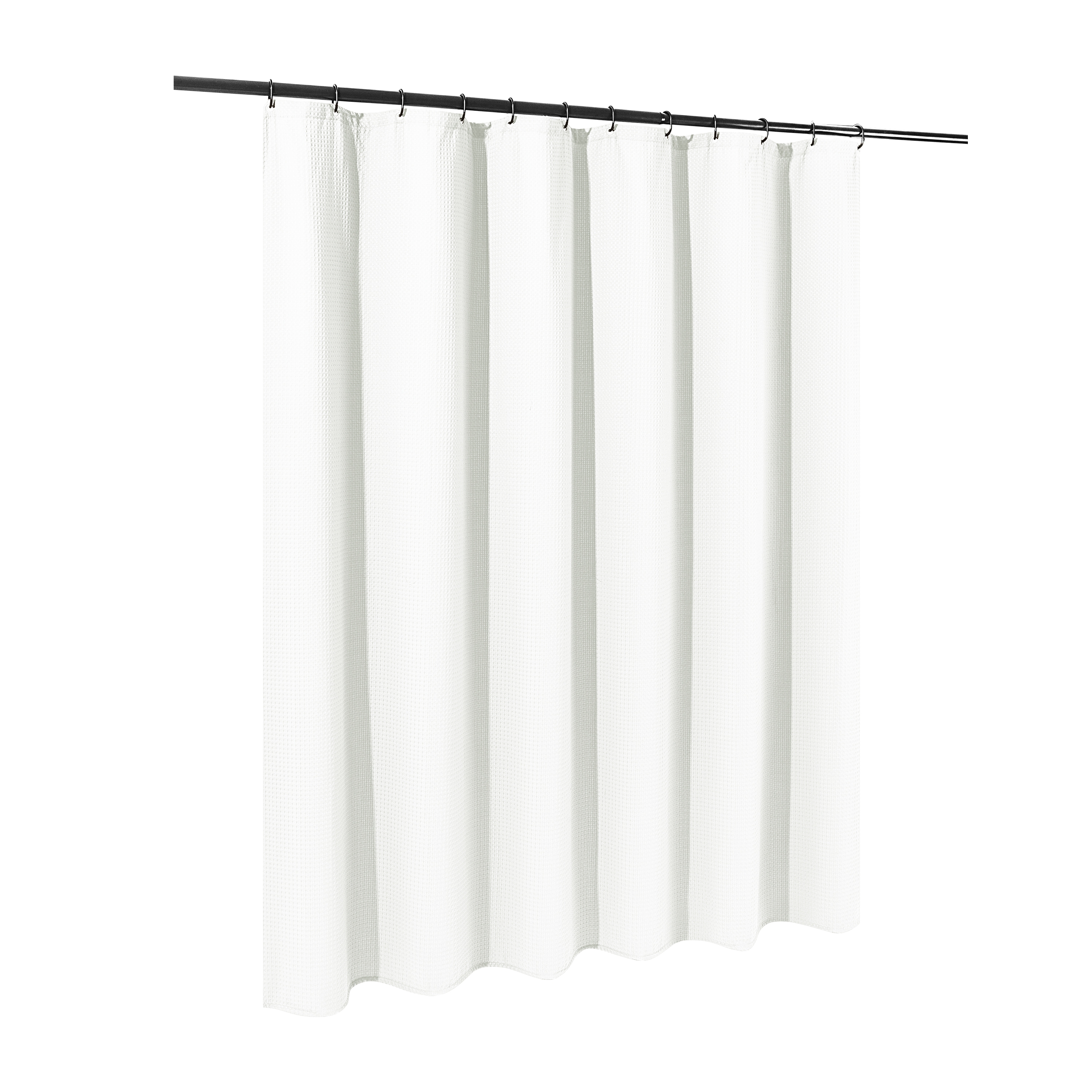 Duschvorhang 182 x 182 cm Waffel weiss