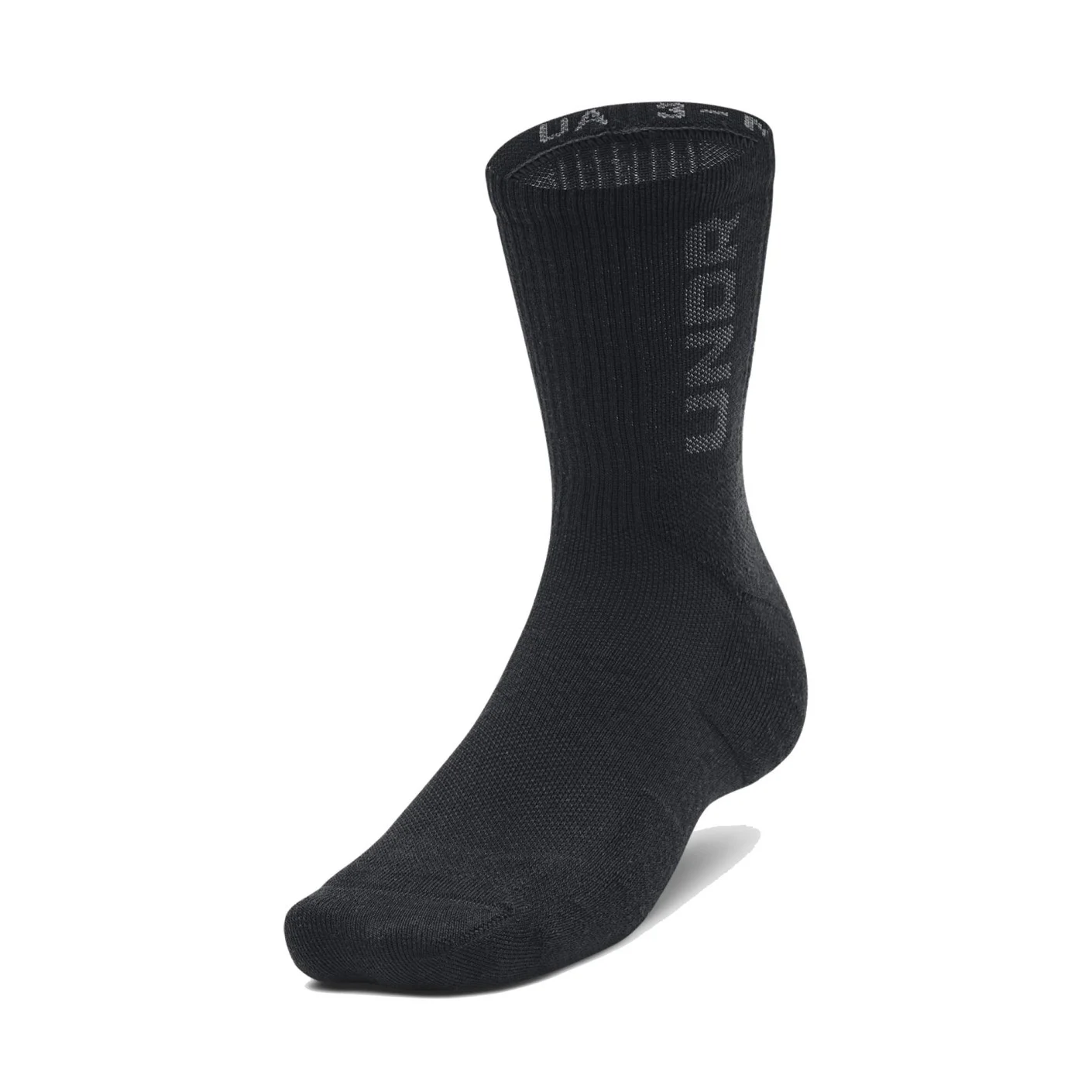 Under Armour Crew Sportsokken 3-Pack Zwart Wit
