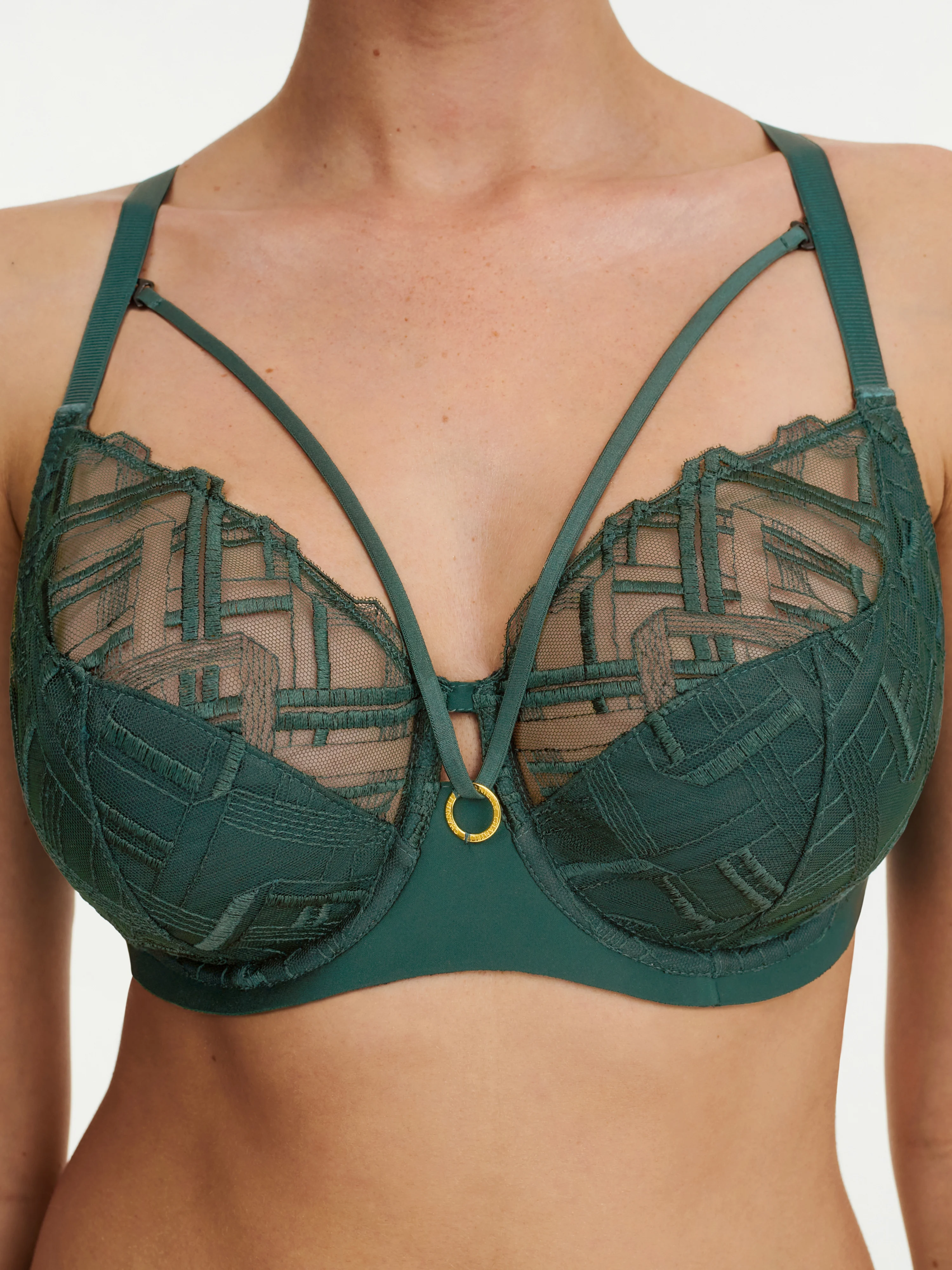GRAPHIC SUPPORT - Soutien-gorge emboîtant broderie | Vert