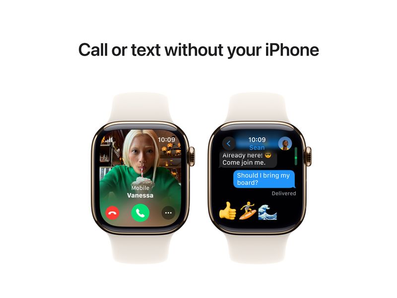 Apple Watch Series 10 42 mm LTE Titanium Rosegold Sport Wei Eine glatte Zehn