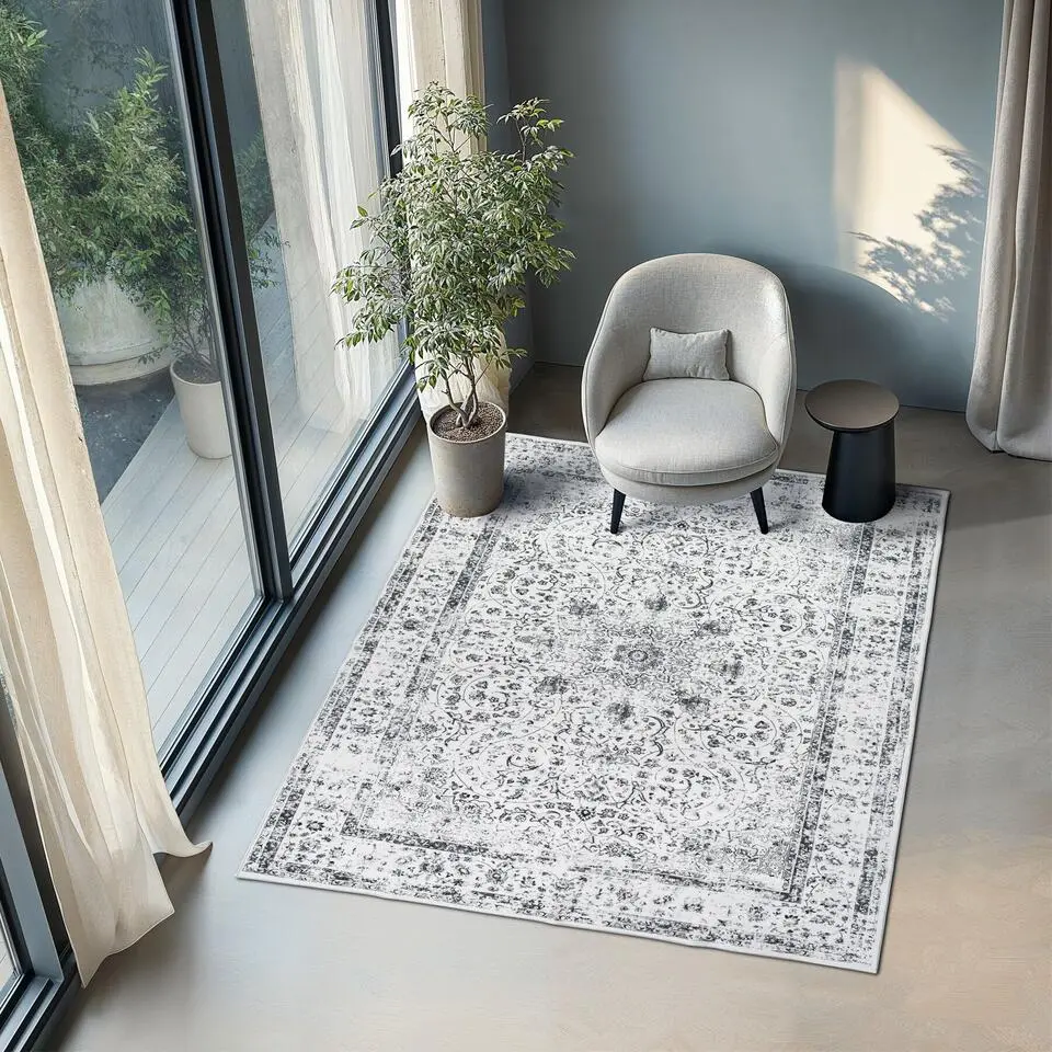 tectake® Vintage design vloerkleed Aliya, laagpolig 200 x 274 cm