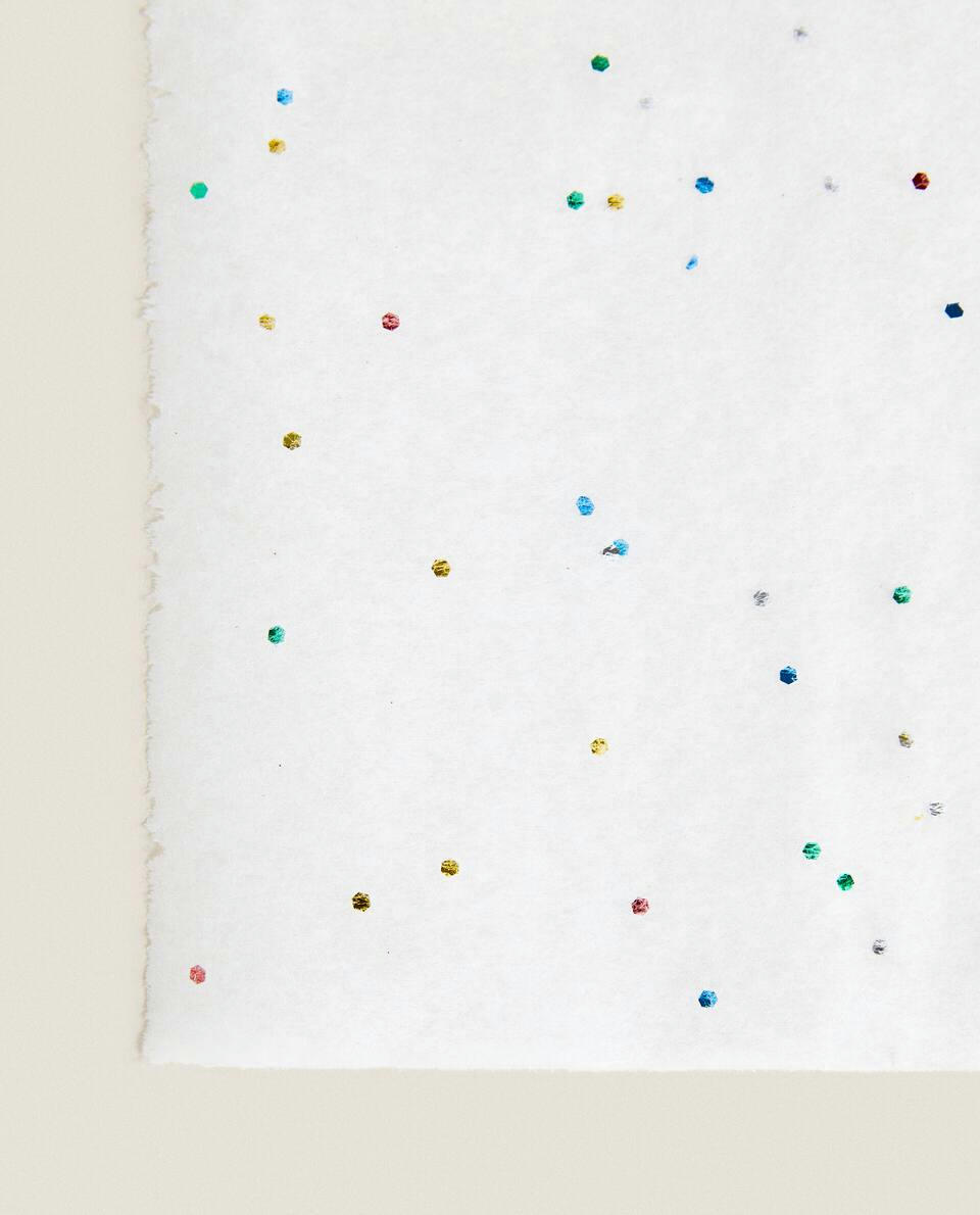 Papel de embrulho de Natal multicolorido com glitter