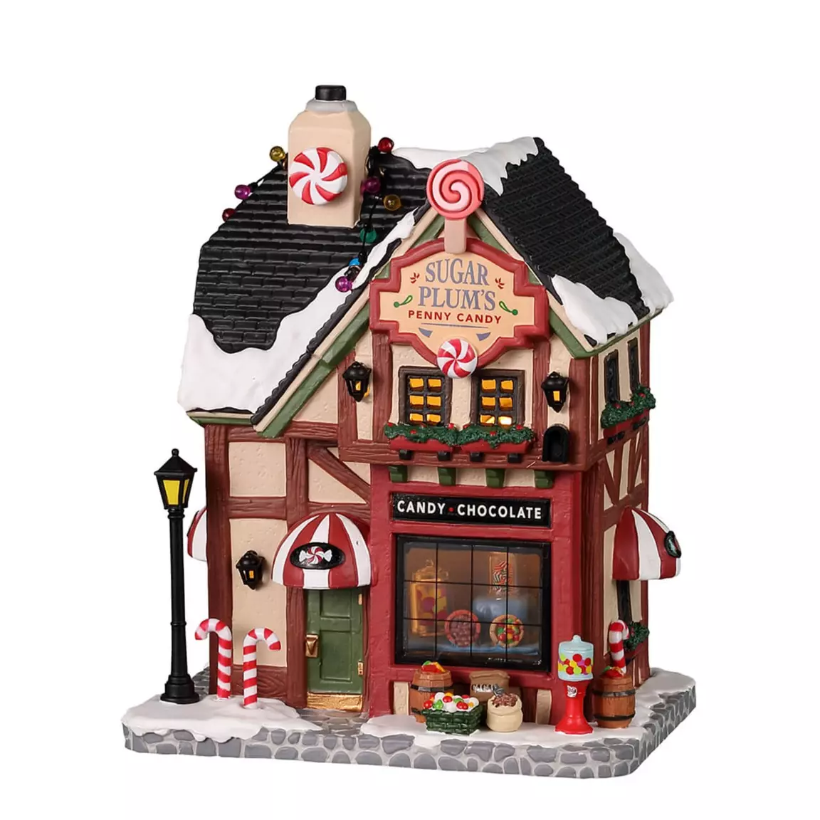 Village de Noël Lemax à piles lumineux Le magasin de Penny Candy