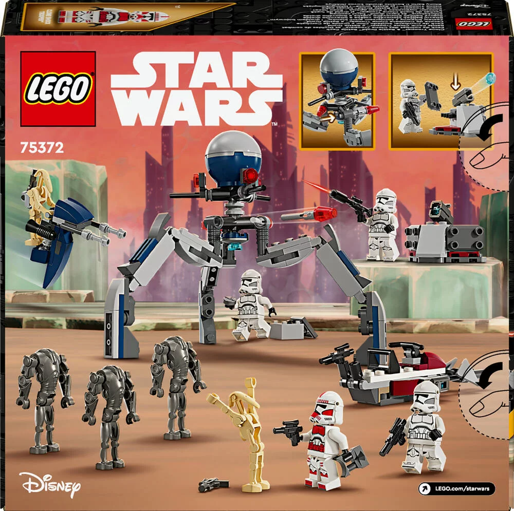 LEGO®STAR WARS™ 75372 - PACK DE COMBAT DES CLONE TROOPERS™ ET DROIDES DE COMBAT