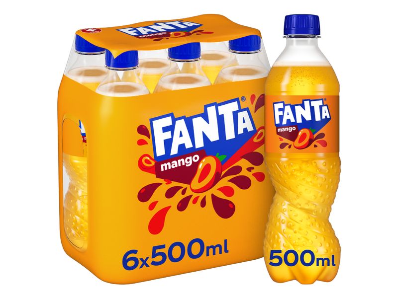 Fanta Soft-Drinks Mango 6 x 0.5 l Kohlensäurehaltiges Erfrischungsgetränk mit Fruchtgeschmack