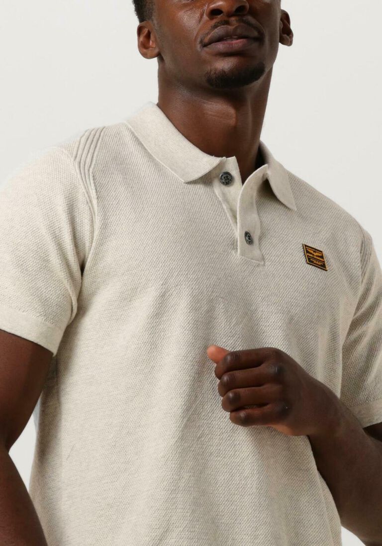 PME LEGEND beige pme legend polo short sleeve polo knitted