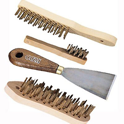 Lot de décapage 3 brosses + 1 grattoir Ocai
