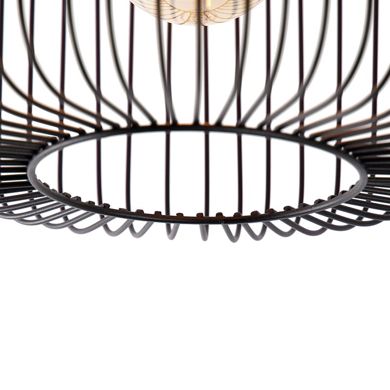 Design plafondlamp zwart draad 31,5cm - Baya