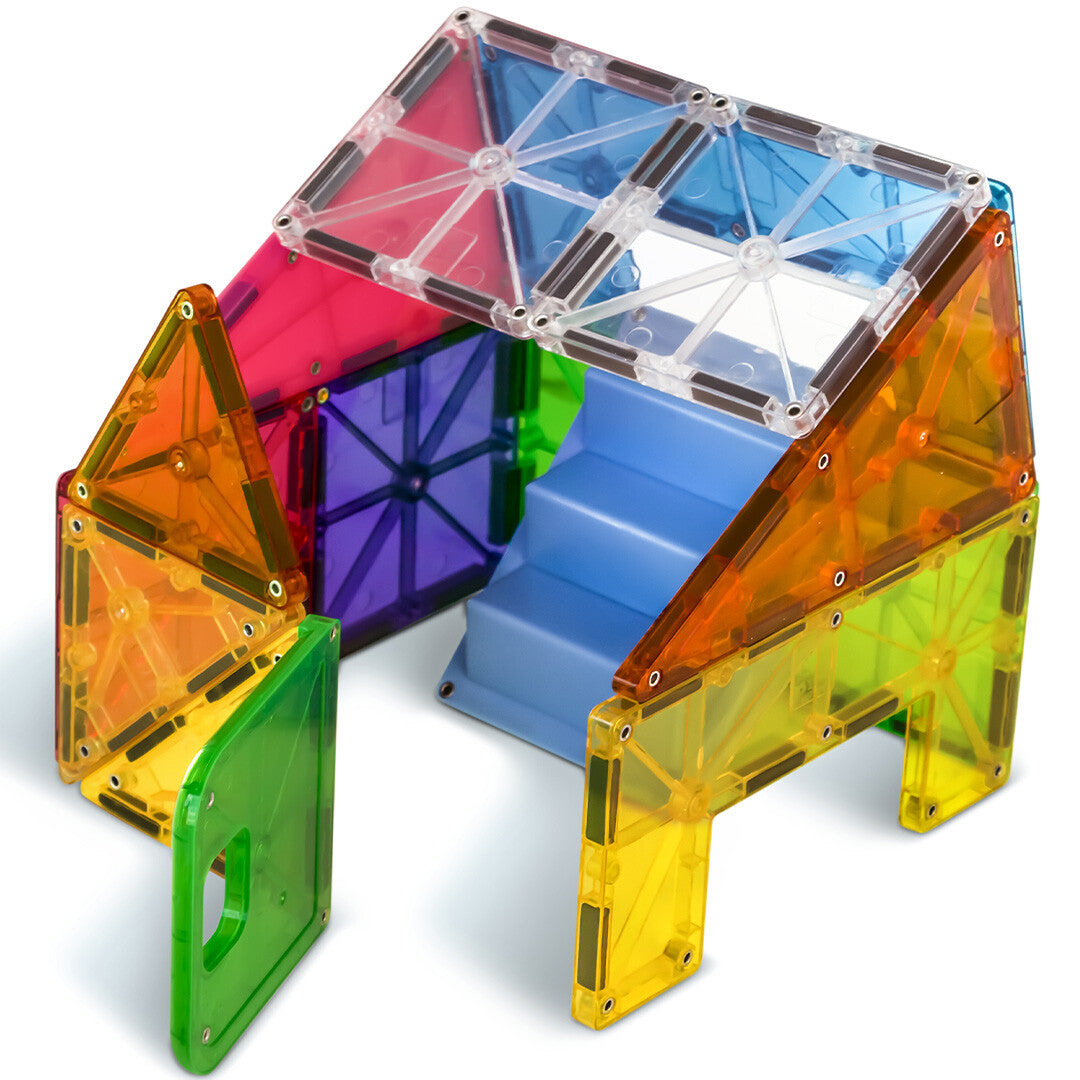 Magna-tiles magnetische tegels clear colors house - 28st