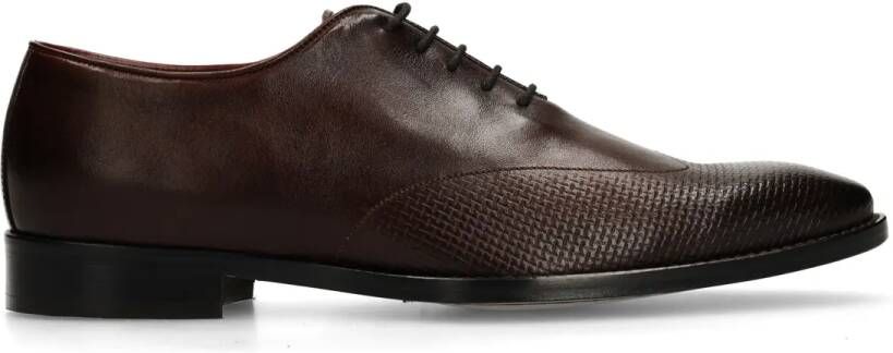 Manfield Black Label leren veterschoenen bordeaux
