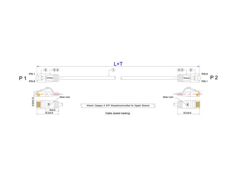 SLIM Slimpatchkabel RJ-45 - RJ-45, Cat 6, U/FTP, 1.5 m, Ora Geschirmtes Cat 6 Twisted-Pair-Kabel (U/FTP) mit Klinkenschutz