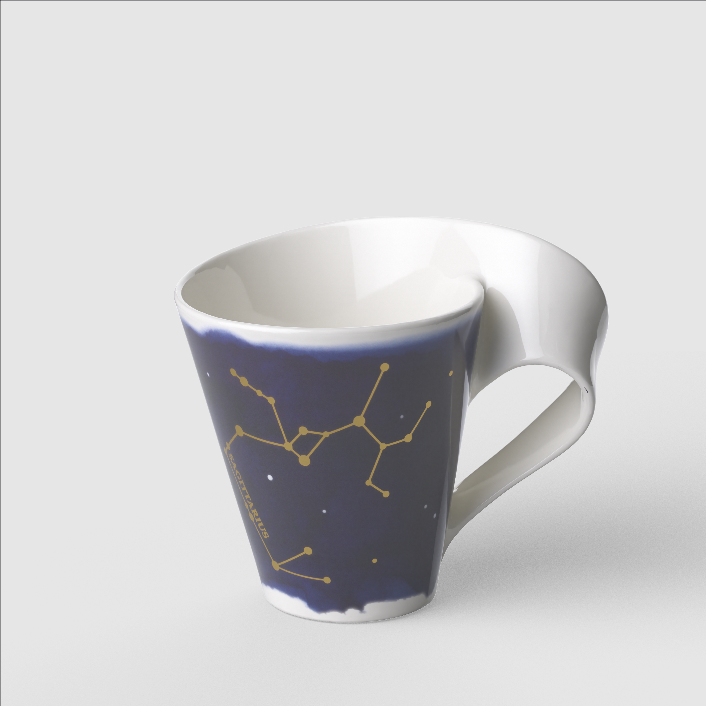 NewWave Mug Multi-colored, 8.2 oz, Premium Porcelain