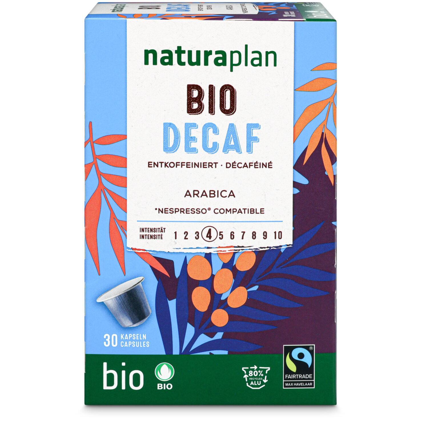 Naturaplan Bio Decaf Lungo- Nespresso® kompatibel 30 Kapseln