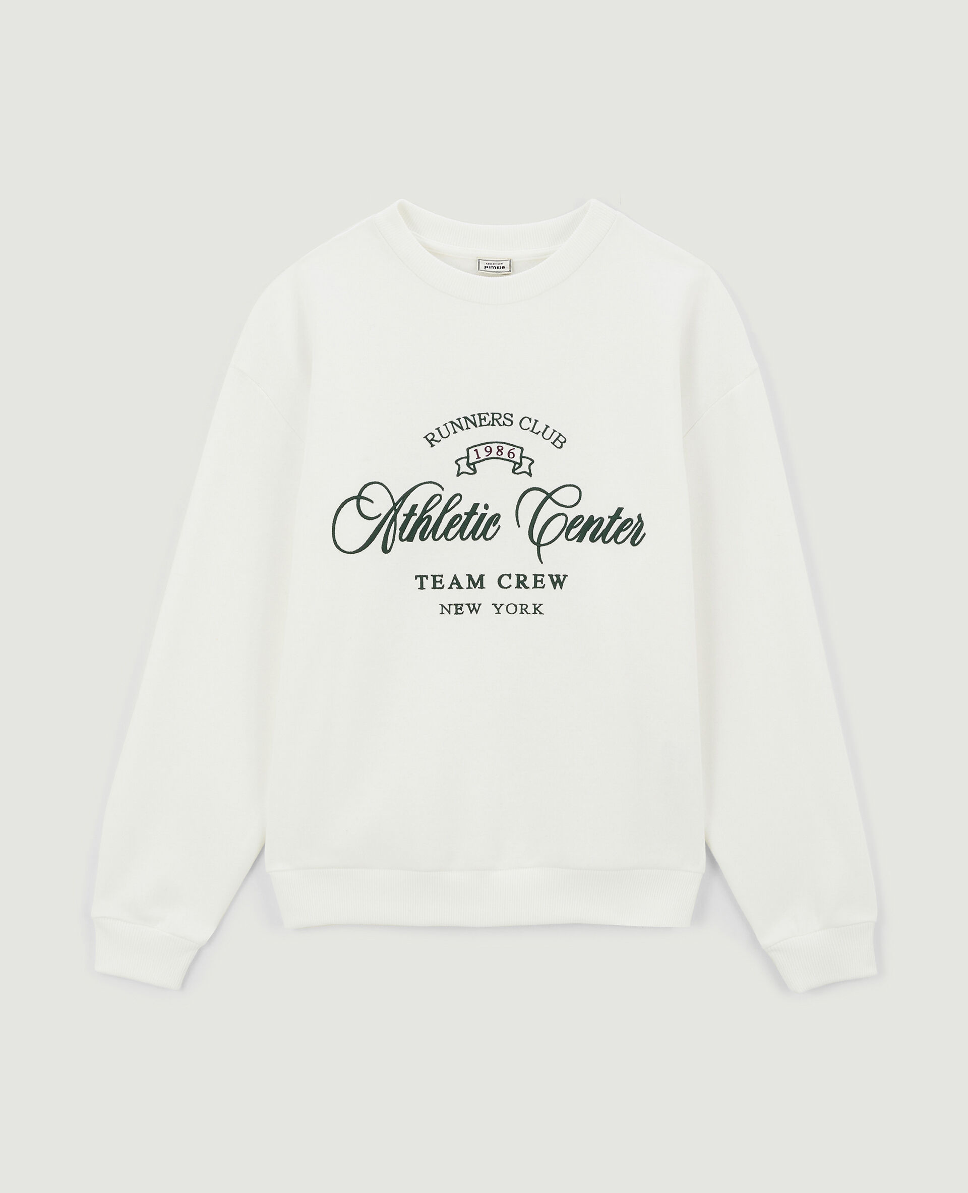 Sweat oversize brodé - Blanc